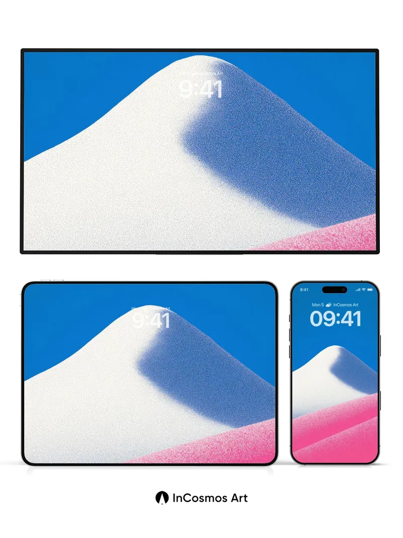 Calm Dune Wallpaper with Pink Frost