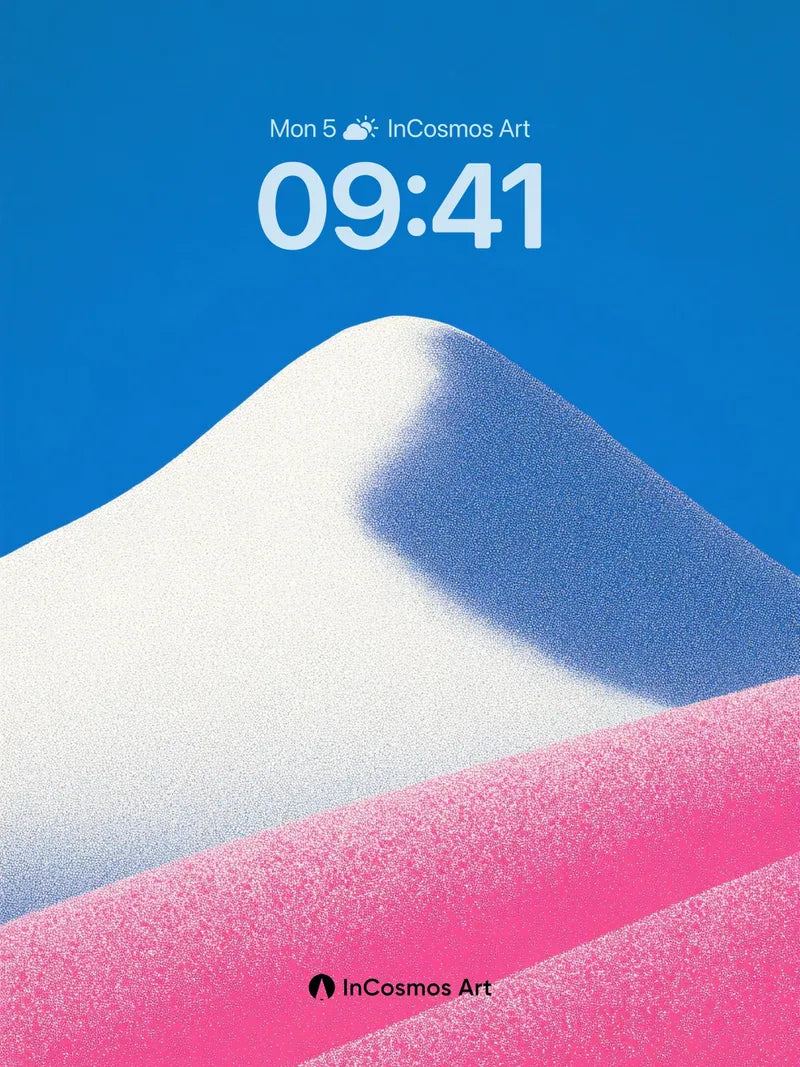 Calm Dune Wallpaper with Pink Frost