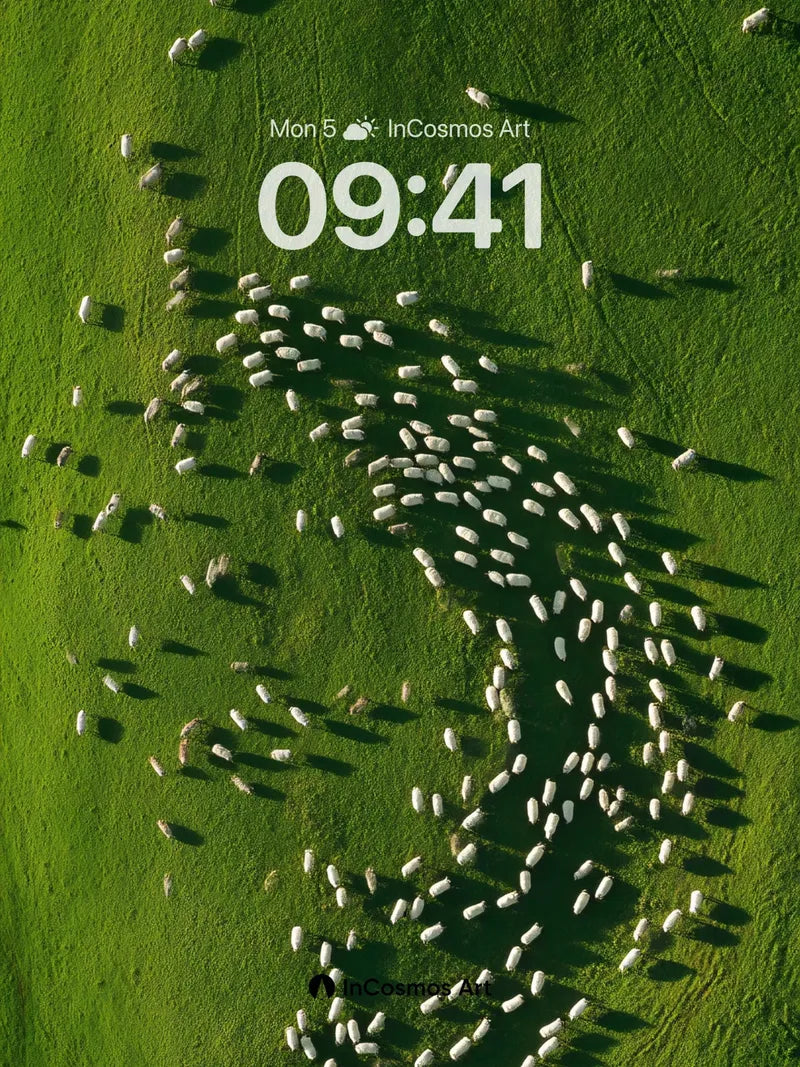 Serenity Flock Wallpaper with Shadow Trails wallpaper for iPhone, iPad & Mac