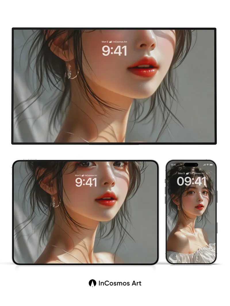 Sunlit Whisper Wallpaper with Silk Shadows