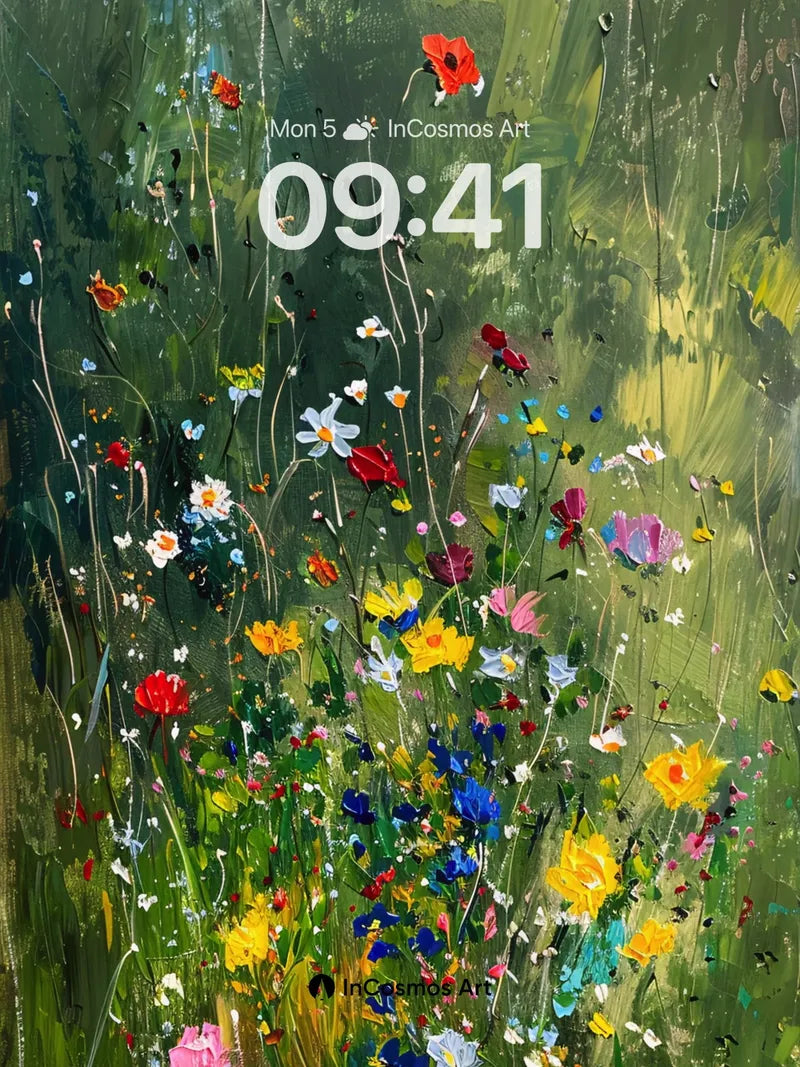 Wild Bloom Wallpaper with Painted Light