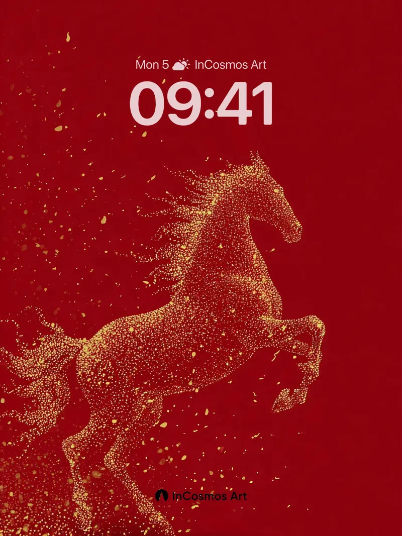 Golden Surge Wallpaper with Particle Motion