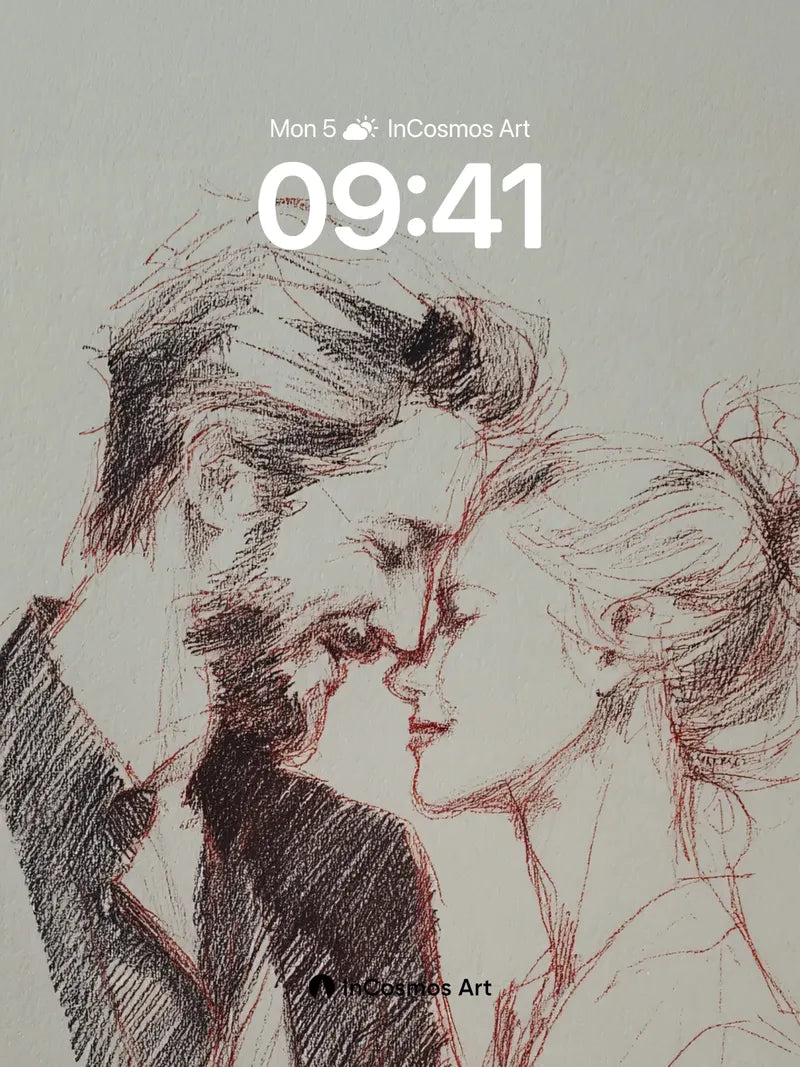 Whispering Lines Wallpaper with Shared Breath