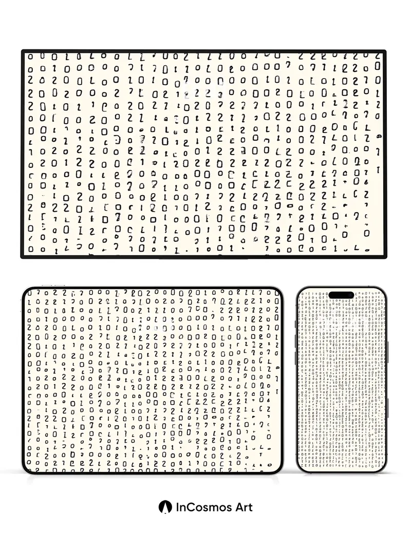 Binary Pulse Wallpaper with Digital Veins