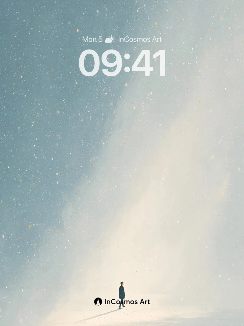 Solitary Horizon Wallpaper with Falling Light wallpaper for iPhone, iPad & Mac