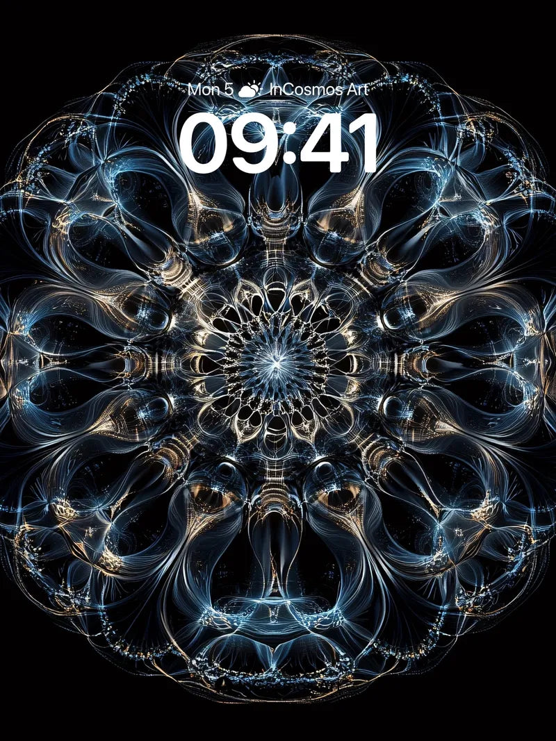 Cosmic Lattice Wallpaper with Ethereal Veins