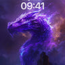 Electric Storm Dragon Wallpaper with Cosmic Breath wallpaper for iPhone, iPad & Mac