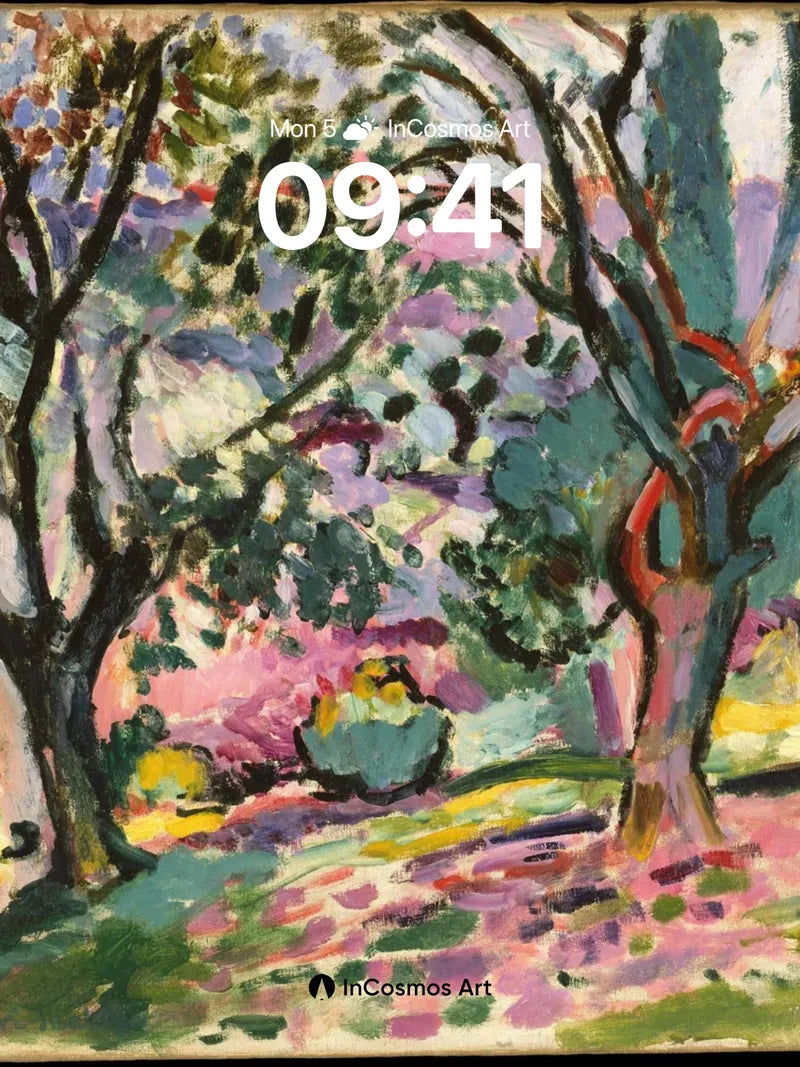 Whispering Canopy Wallpaper with Flickering Light