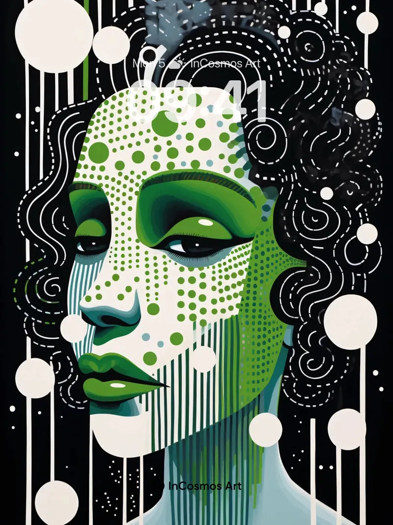 Emerald Whisper Wallpaper with Polka-Dot Veil wallpaper for iPhone, iPad & Mac