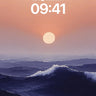 Crimson Horizon Wallpaper with Ocean's Breath wallpaper for iPhone, iPad & Mac