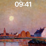 Moonlit Watercolor Wallpaper with Haunting Reflections wallpaper for iPhone, iPad & Mac