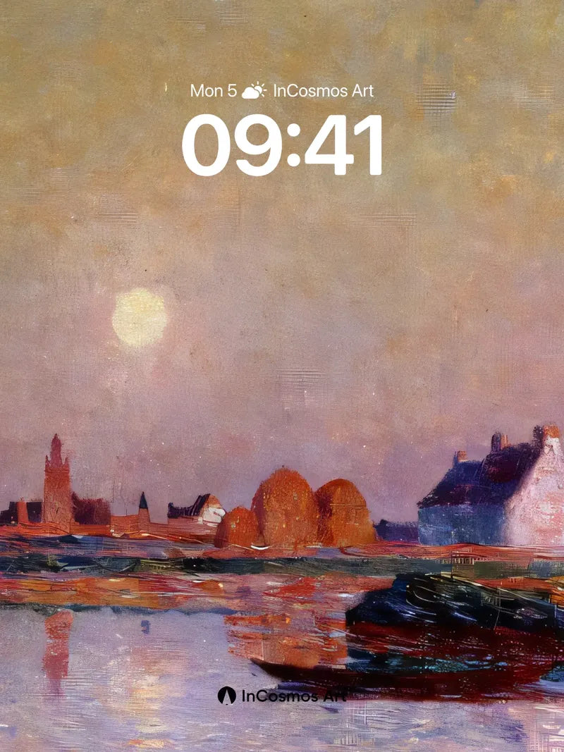 Moonlit Watercolor Wallpaper with Haunting Reflections