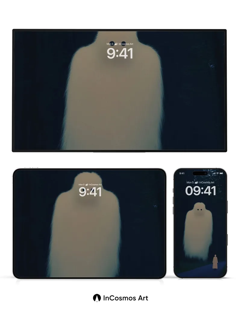 Whispering Fog Wallpaper with Silent Watcher