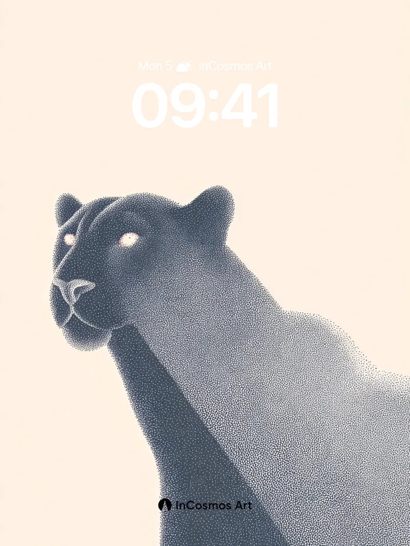 Shadowed Panther Wallpaper with Ethereal Gaze