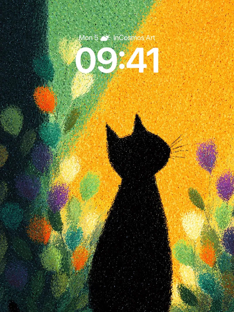 Shadowed Silhouette Wallpaper with Garden Light