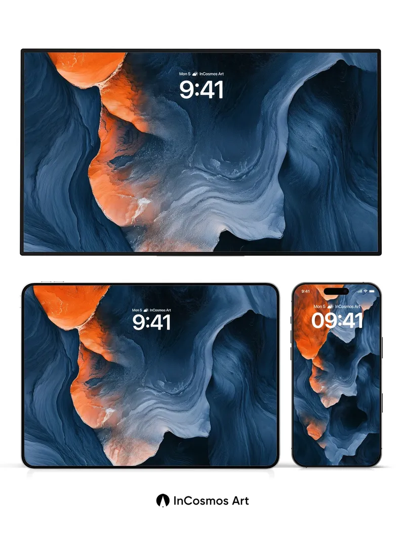 Canyon Pulse Wallpaper with Fiery Veins