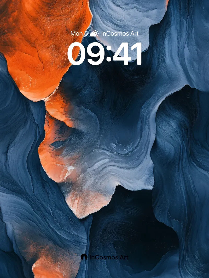 Canyon Pulse Wallpaper with Fiery Veins