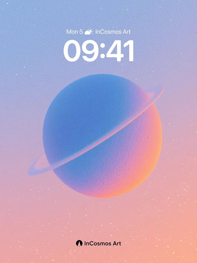 Calm Cosmos Wallpaper with Ethereal Rings