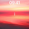 Crimson Horizon Wallpaper with Floating Light wallpaper for iPhone, iPad & Mac
