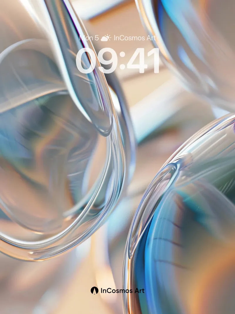 Prismatic Glass Wallpaper with Liquid Light wallpaper for iPhone, iPad & Mac