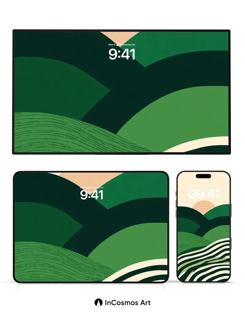 Serenity Ridge Wallpaper with Woven Light