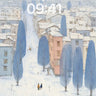 Winter Serenity Snowy Town Wallpaper wallpaper for iPhone, iPad & Mac