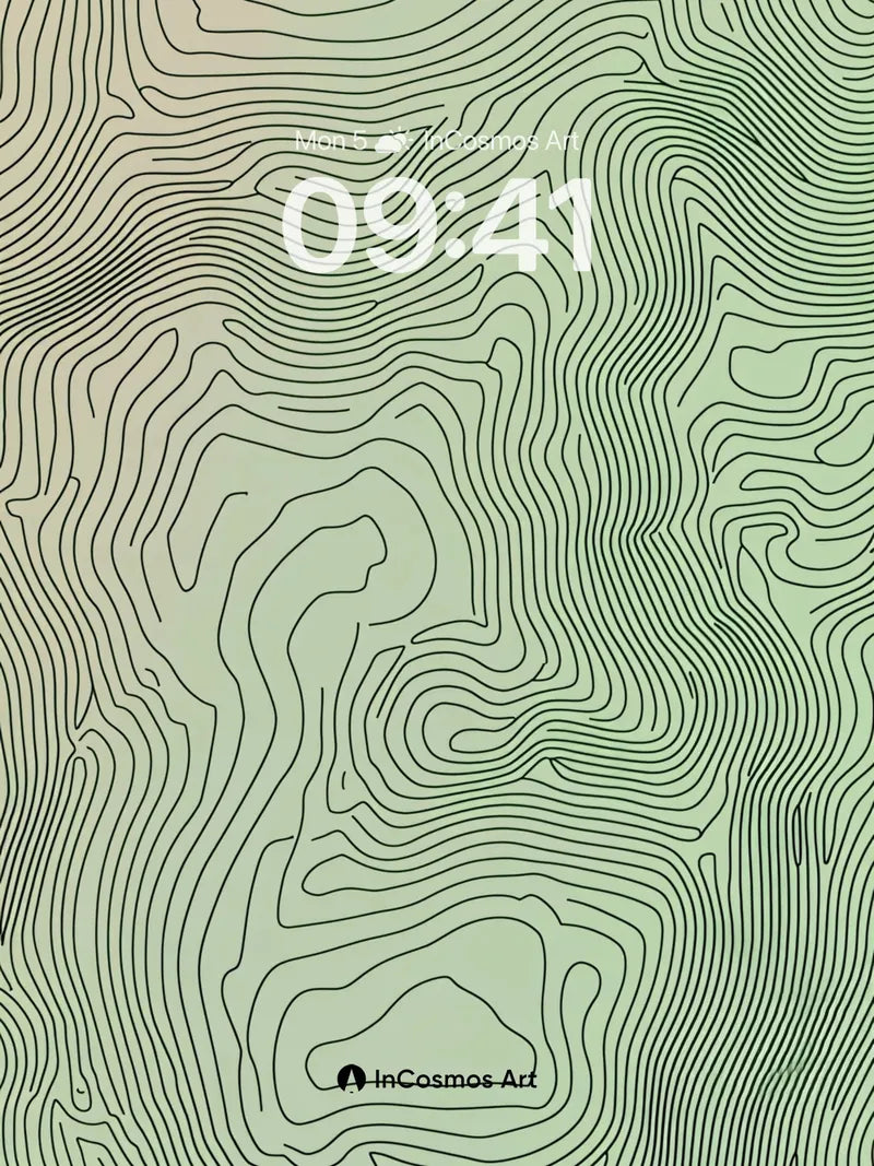 Whispering Contours Wallpaper with Topographic Breath