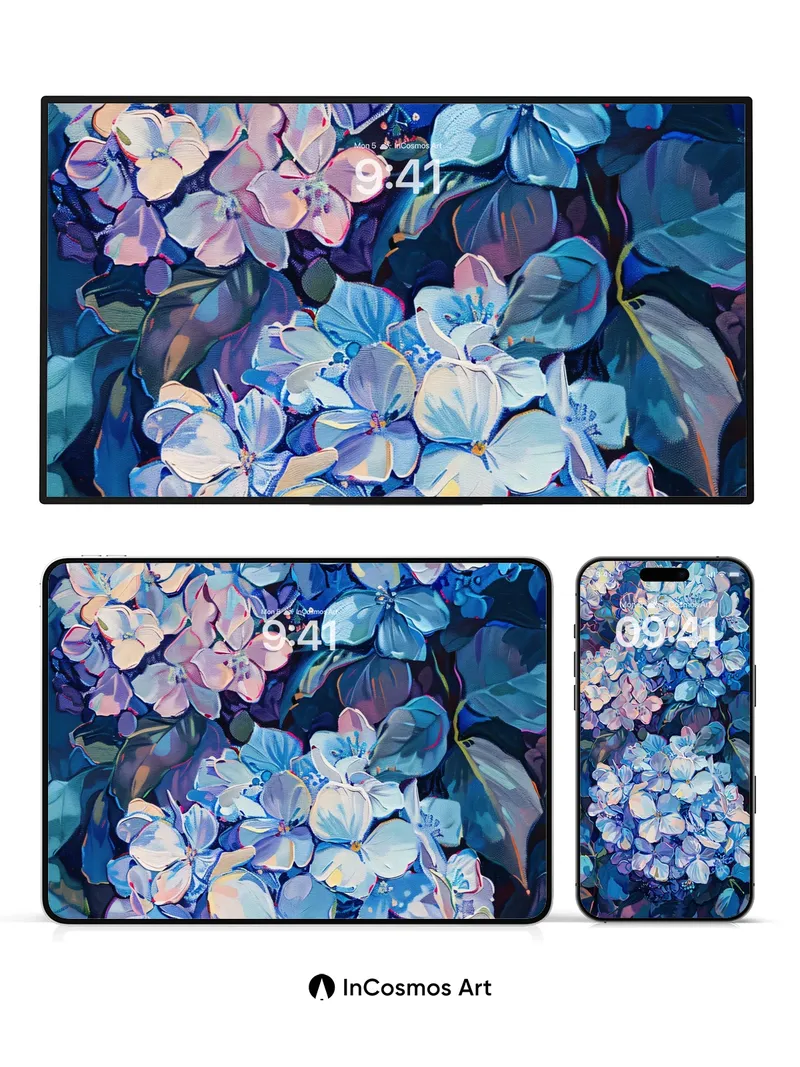 Luminous Bloom Wallpaper with Ethereal Petals