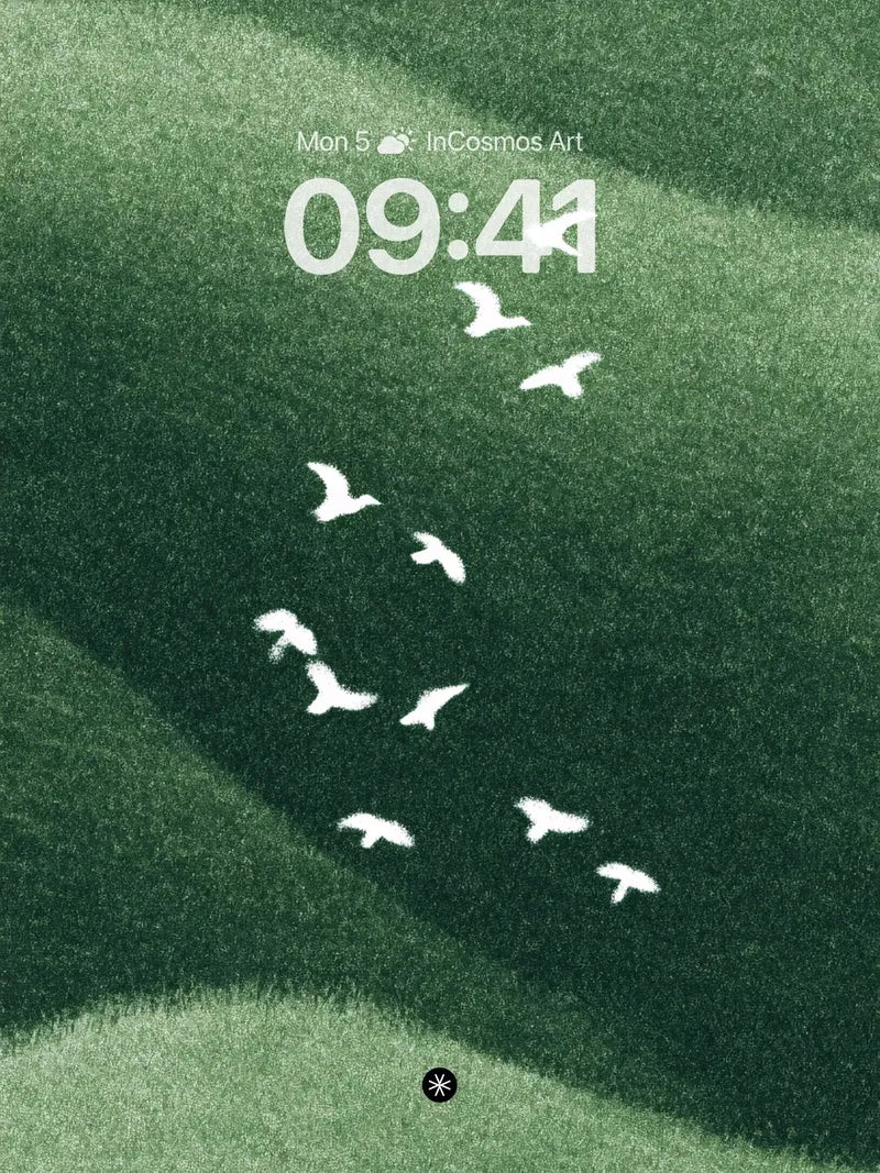 Serene Flight Gradient Wallpaper with Textured Depth wallpaper for iPhone, iPad & Mac