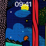 Starry Forest Wallpaper with Polka-Dot Canopy wallpaper for iPhone, iPad & Mac