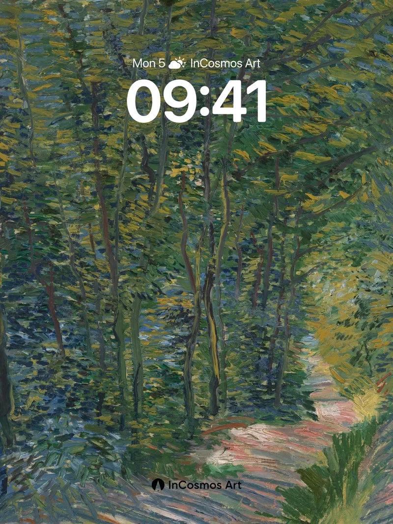 Whispering Canopy Wallpaper with Sunlit Trails