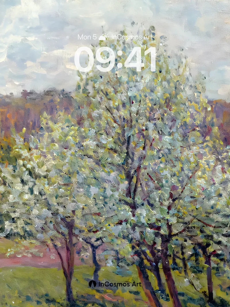 Serenity Bloom Wallpaper with Impressionist Light