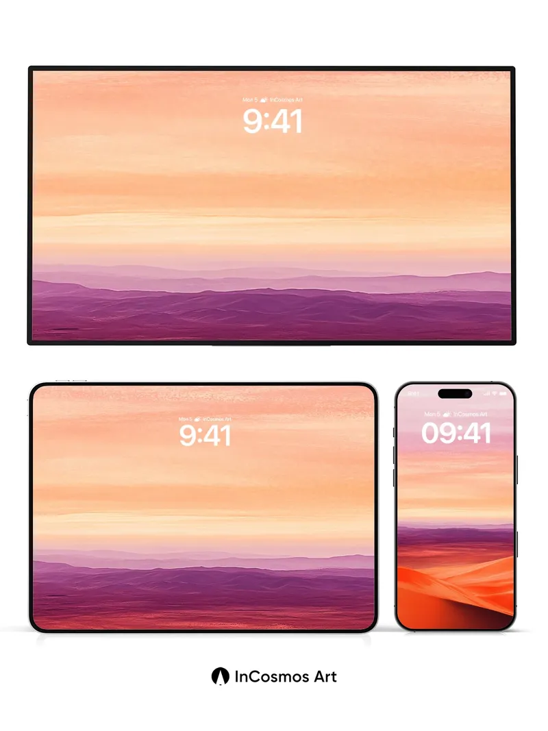 Saffron Dunes Wallpaper with Horizon Hush