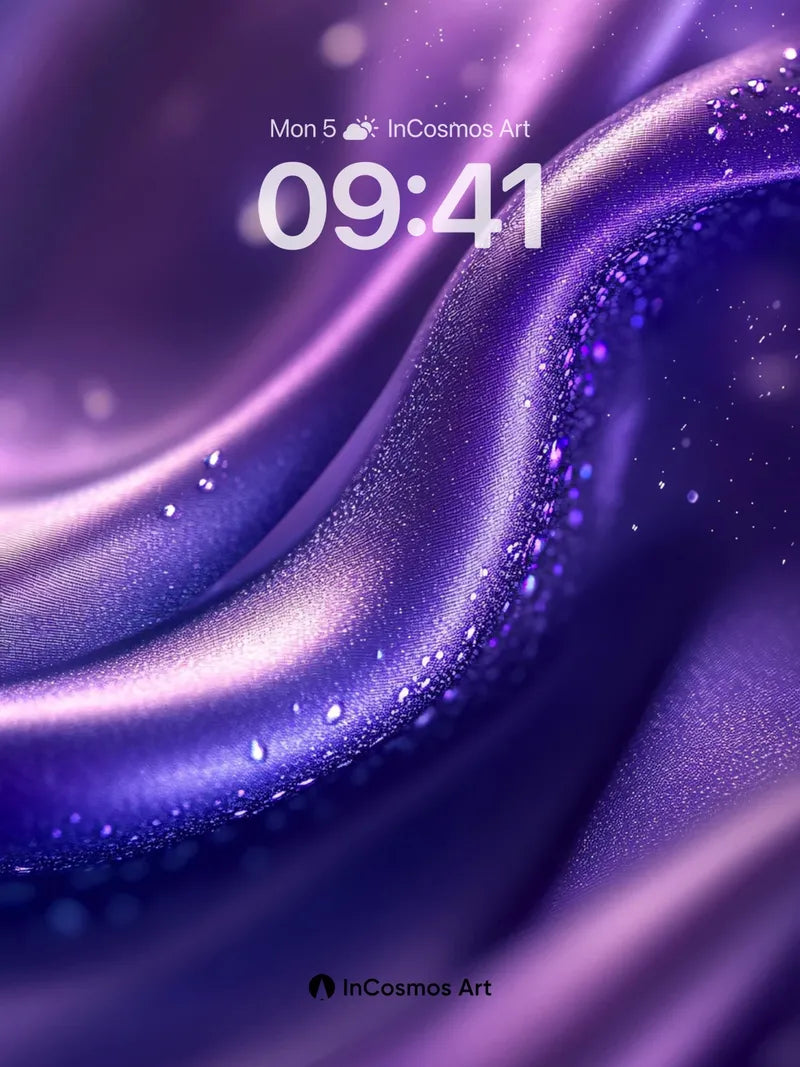 Luminous Silk Wallpaper with Starlight Veins