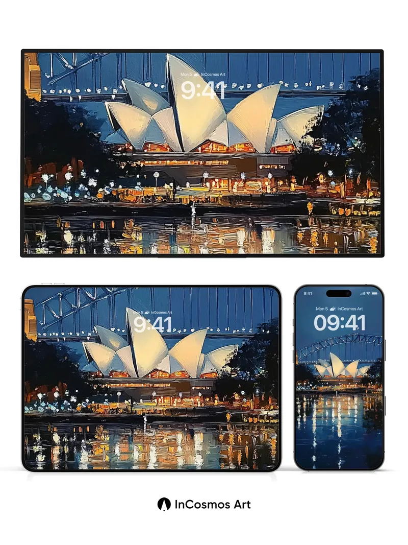 Nocturnal Symphony Wallpaper with Reflective Depths