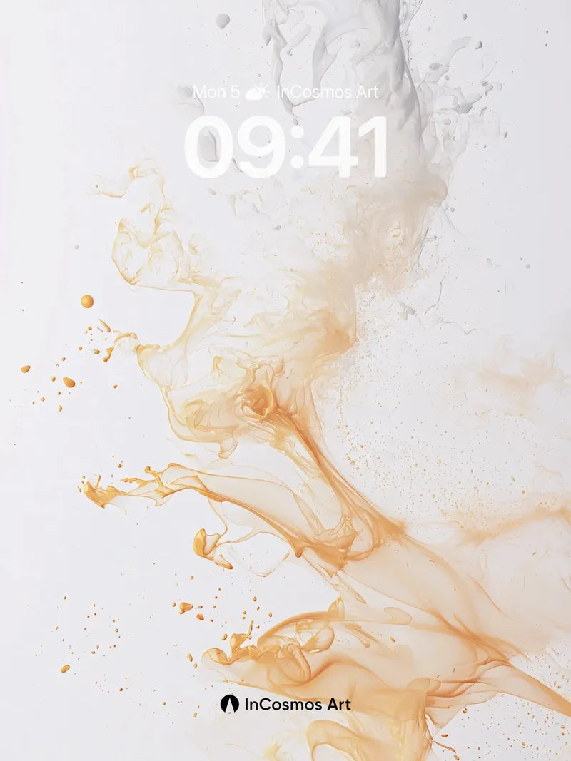 Golden Veil Wallpaper with Ethereal Smoke