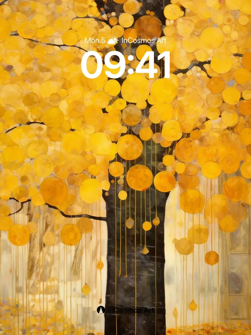 Golden Canopy Wallpaper with Dripping Light wallpaper for iPhone, iPad & Mac