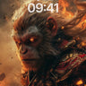 Fiery Ape Warrior Wallpaper with Mythic Armor wallpaper for iPhone, iPad & Mac