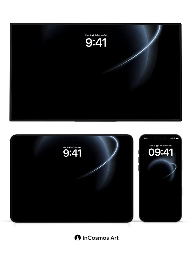 Cosmic Veil Wallpaper with Ethereal Ring