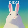 Serene Bunny Wallpaper with Gradient Sky wallpaper for iPhone, iPad & Mac