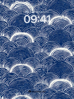 Cerulean Wave Wallpaper with Hokusai Echoes, iPhone Duo cover screen