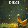 Golden Rainfall Wallpaper with Fluttering Light wallpaper for iPhone, iPad & Mac