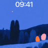 Serene Night Sky with Glowing Orbs Wallpaper wallpaper for iPhone, iPad & Mac