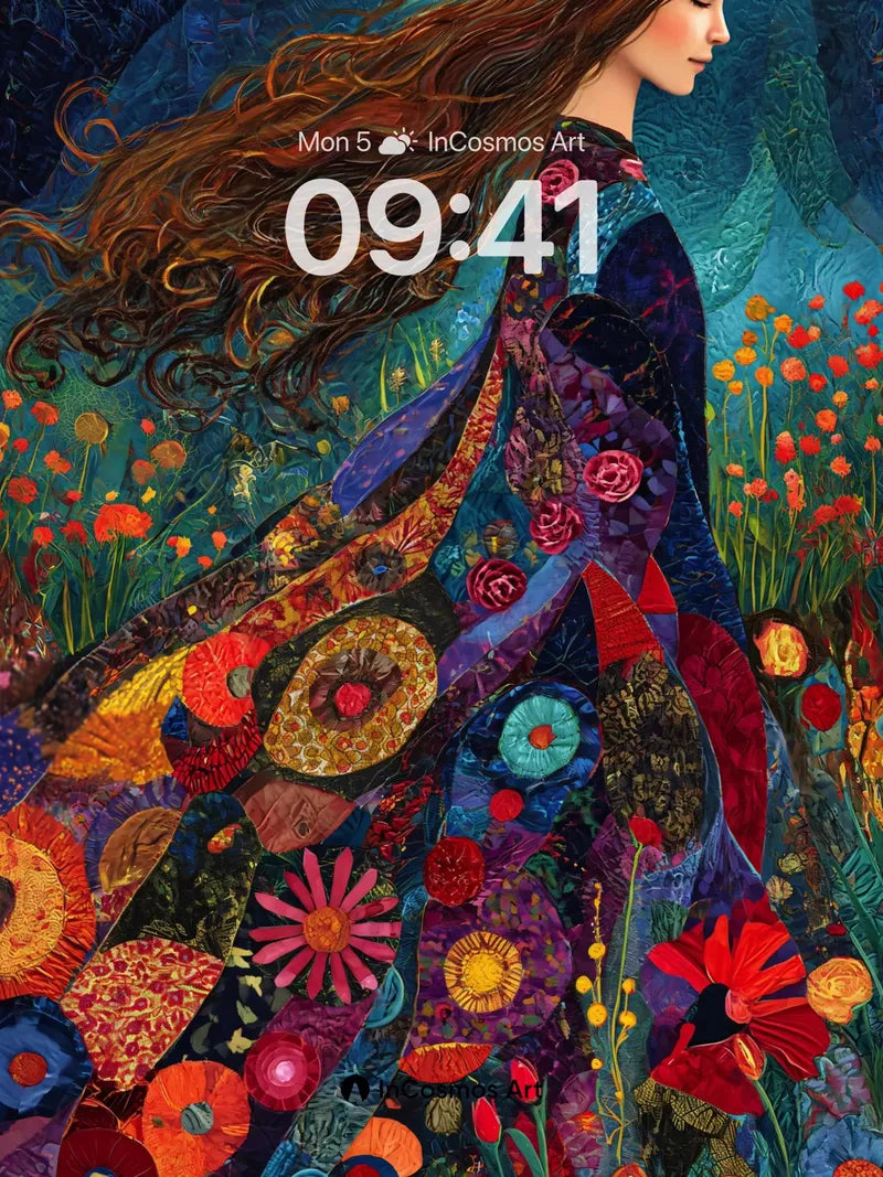 Whispering Bloom Wallpaper with Tapestry Veil wallpaper for iPhone, iPad & Mac