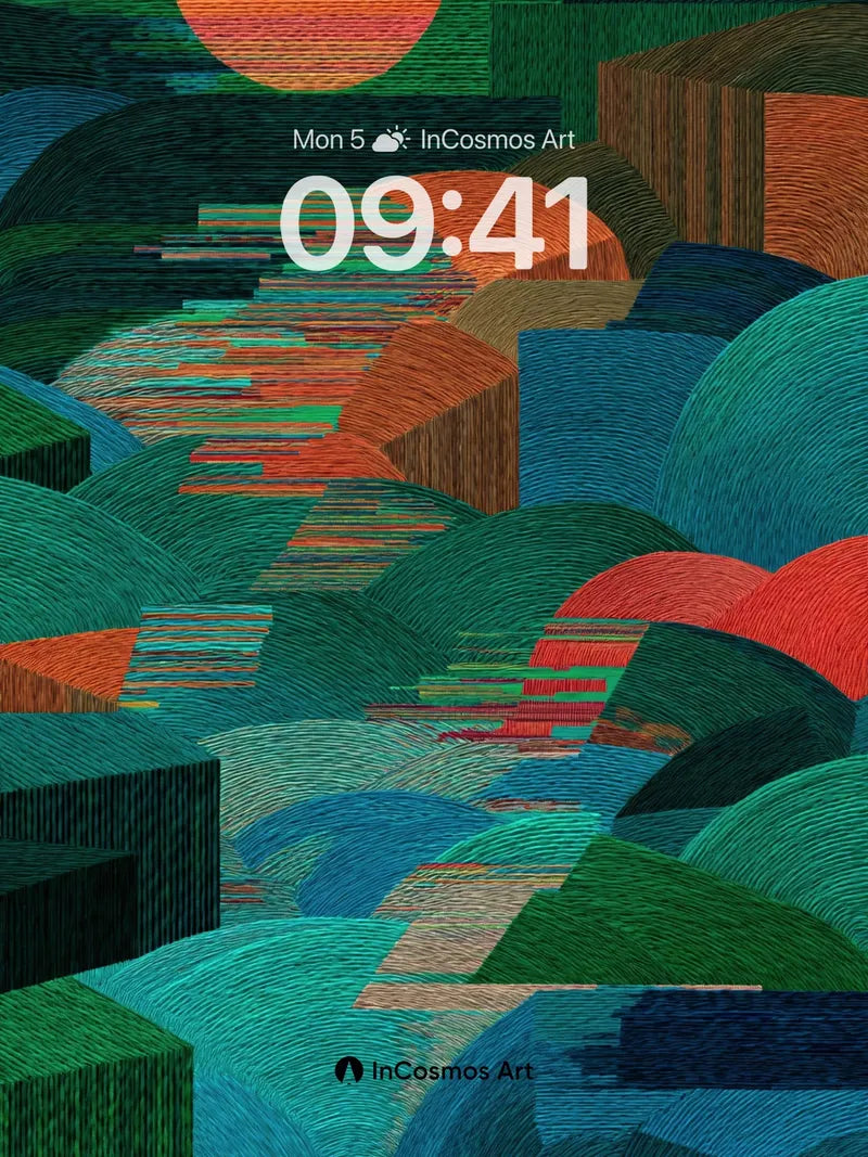 Serpentine Horizon Wallpaper with Threaded Light