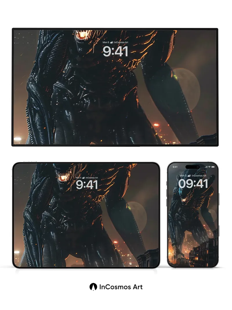 Gigantic Shadow Wallpaper with City Pulse