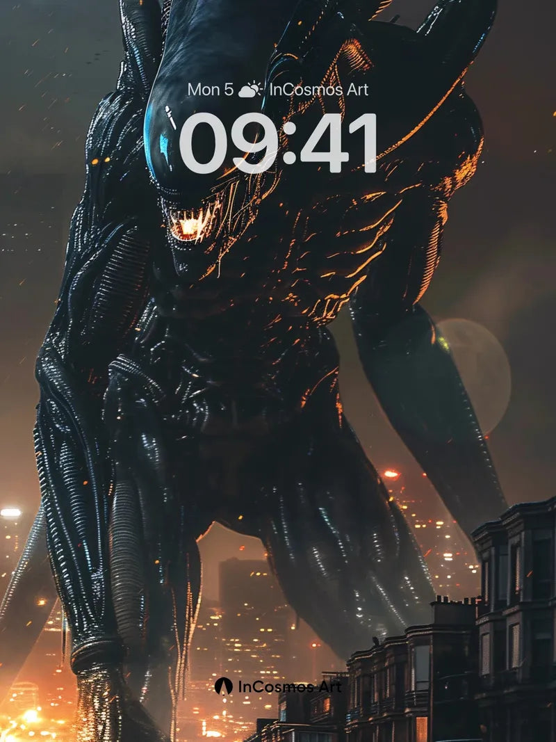 Gigantic Shadow Wallpaper with City Pulse