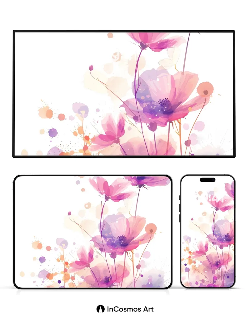 Luminous Petal Wallpaper with Ethereal Dots