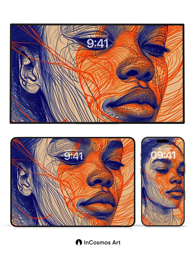 Surreal Lineage Wallpaper with Dual-Tone Pulse