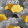 Golden Ginkgo Wallpaper with Ink Veins wallpaper for iPhone, iPad & Mac